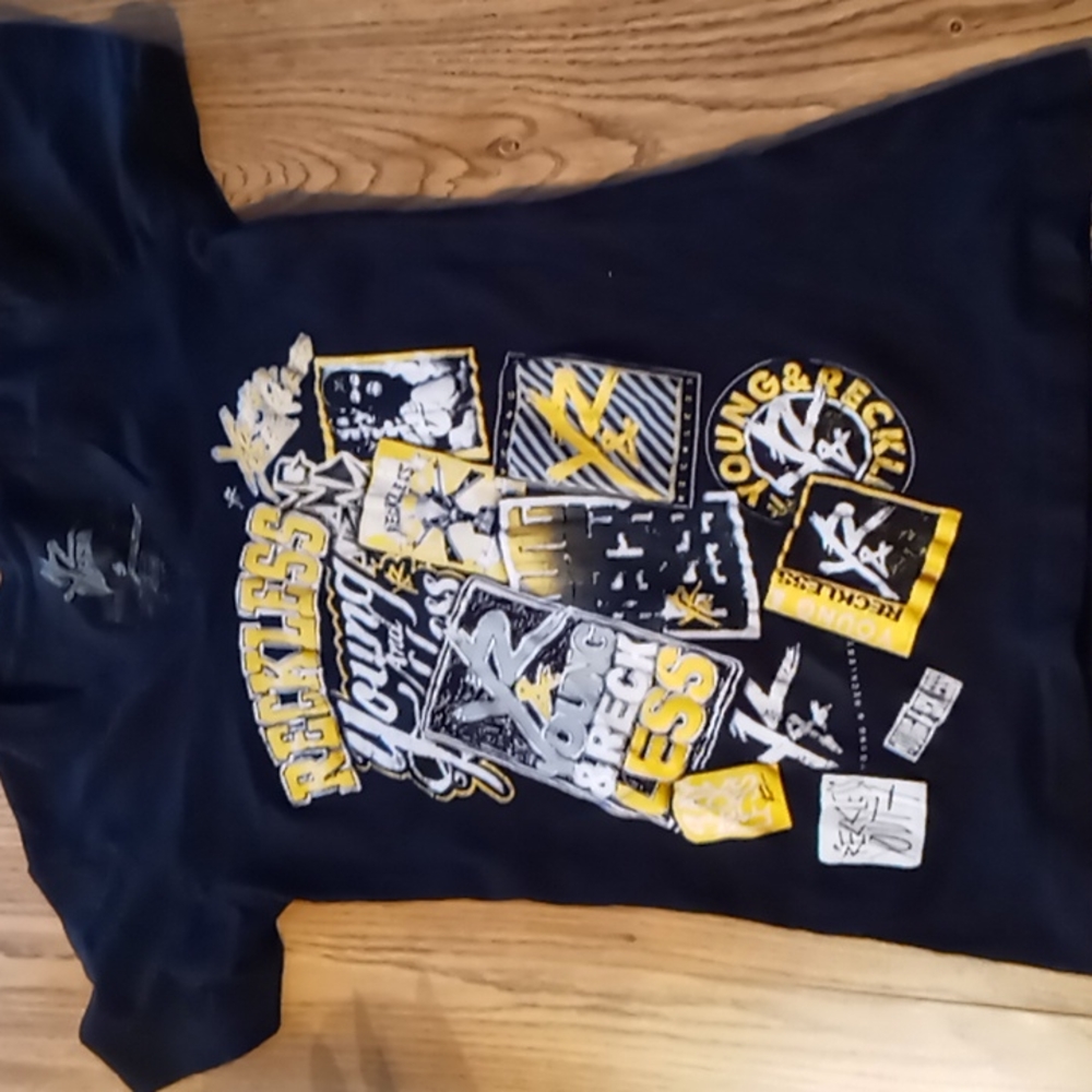 Young & Reckless Juniors Black w Yellow n White Logos SZ S